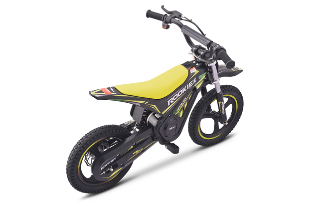 Pocket bike eléctrica para niños ROOKIE X 24V (14") | Batería de litio | Motor sin escobillas 250 W | Freno de disco