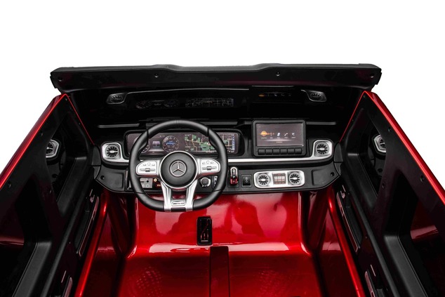 Electric Ride-on car Mercedes-Benz G63 AMG 4x4² Two-seater 24V, Red painted, MP4 Player with USB/AUX