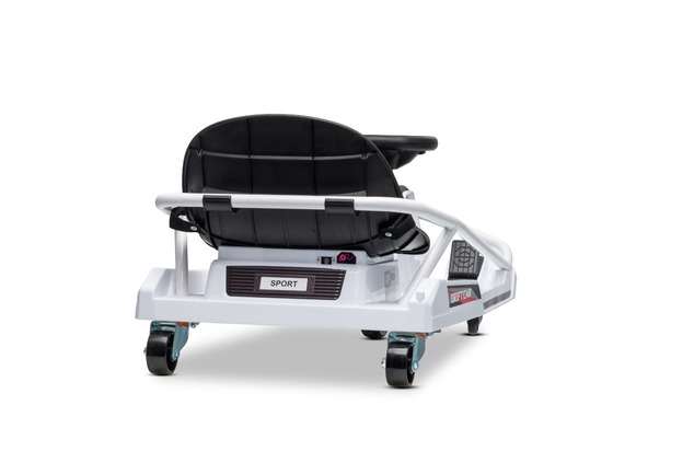 Beneo Motors Drift Electric Go-Kart 24V, White, 300W Brushless Motor, Lithium Battery, Drift Mode wi