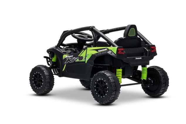 Electric Ride-on car Kawasaki TERYX KRX 1000 12V, black, single seat, rear axle suspension, 2.4 Ghz 
