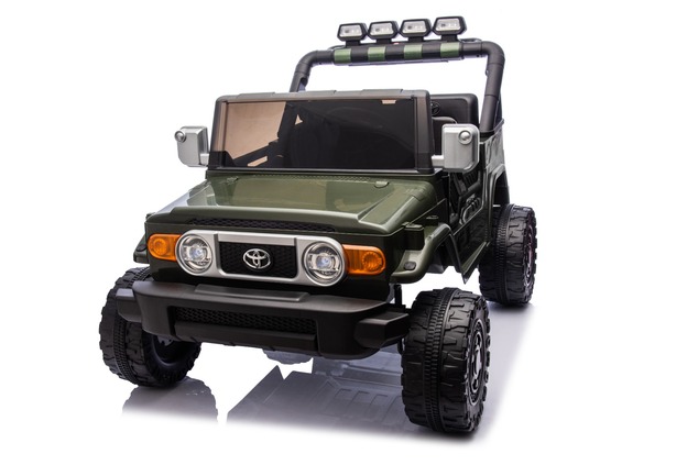 Electric Ride-on car Toyota FJ Cruiser XXL with 4x4 drive, licensed (Two-seater), green, Portable li