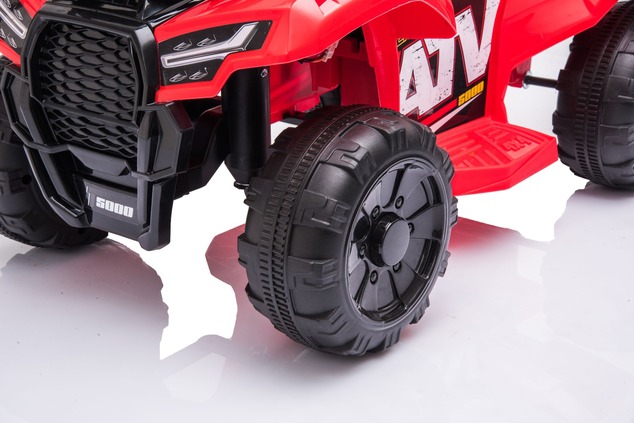 Electric QUAD MINI 6V, Red, MP3 player with USB / AUX input, 1 X 25W Engine, 6V / 4Ah battery, funct