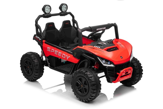 Electric Ride-on car T-REX Ride 4x4 Two-seater 24V, red, MP3 Player with USB/AUX input, 4x4 drive, L