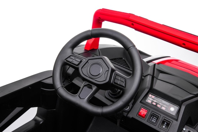 Electric Ride-on car UTV XXL 24V, red, two-seater, Engine with differential, Inflatable rubber wheel