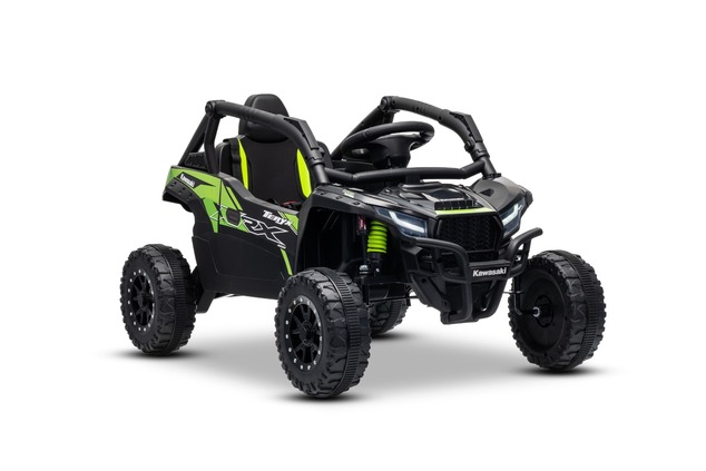 Electric Ride-on car Kawasaki TERYX KRX 1000 12V, black, single seat, rear axle suspension, 2.4 Ghz 