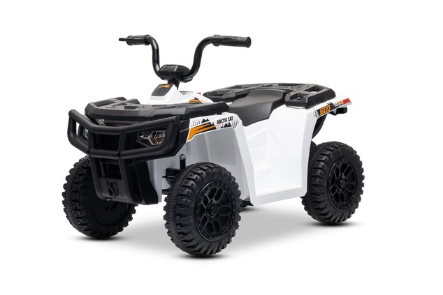 Licensed electric Ride-on quad Arctic Cat 12V with rear wheel drive, white, LED lights, Lithium batt