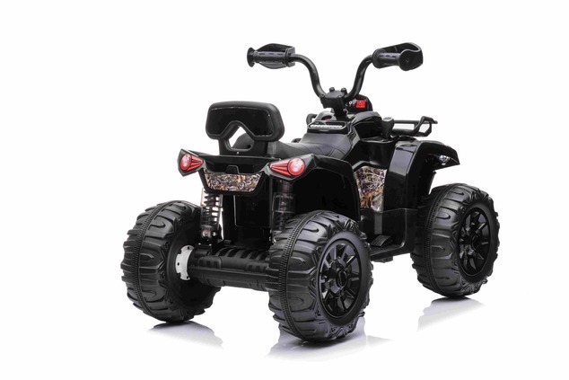 Electric QUAD SUPERPOWER 12V, black, Plastic wheels with rubber band, 2 x 45W Motor, plastic seat, s