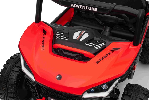Electric Ride-on car T-REX Ride 4x4 Two-seater 24V, red, MP3 Player with USB/AUX input, 4x4 drive, L