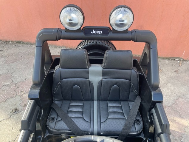 Electric Ride-On JEEP Wrangler, Pink, Double Leather Seat, Radio with Bluetooth and USB Input, 4x4 D