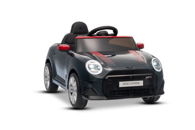 Electric Ride-on car Mini Cooper 12V, black, MP3 Player with USB and Bluetooth connection, 2.4 GHz r