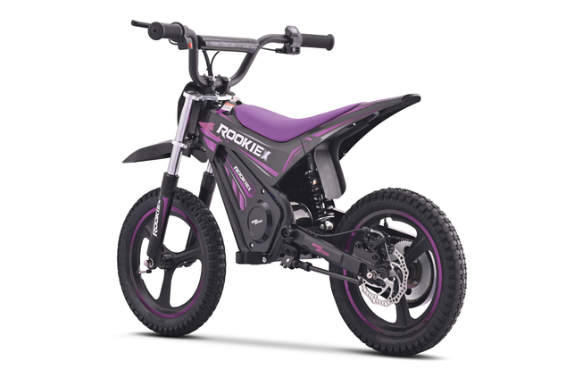Pocket bike eléctrica para niños ROOKIE X 24V (14") | Batería de litio | Motor sin escobillas 250 W | Freno de disco