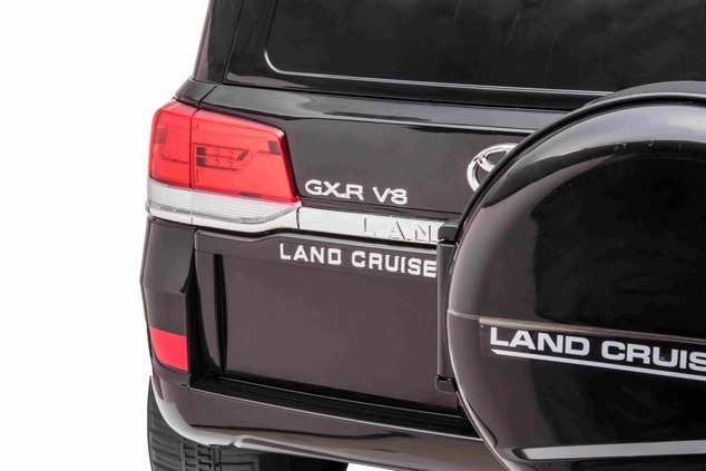 Electric Ride on Car Toyota Landcruiser 12V, BLACK, Leatherette seat, 12V/7AH Battery, Opening doors