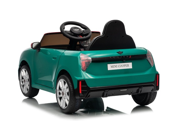 Electric Ride-on car Mini Cooper 12V, green, MP3 Player with USB and Bluetooth connection, 2.4 GHz r