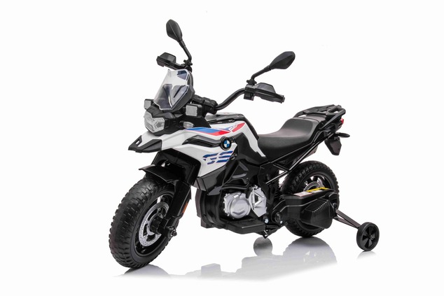 Electric Motorbike BMW F850 GS, Licensed, 12V battery, EVA soft wheels, 2 x 35W Engines, LED Lights,