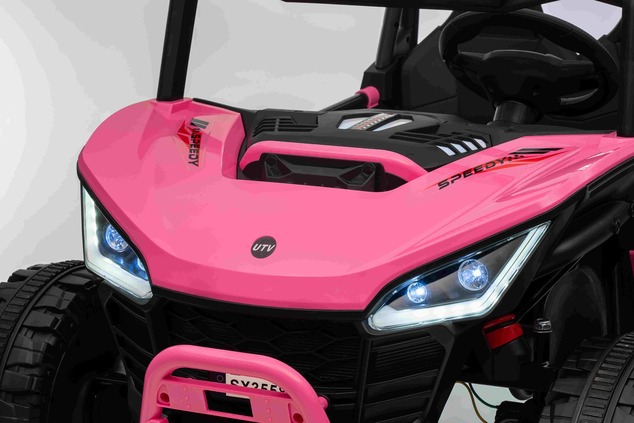 Auto elettrica per bambini T-REX Ride 4x4 24V | 2 posti | Rosa | Lettore MP3 con ingresso USB/AUX | 