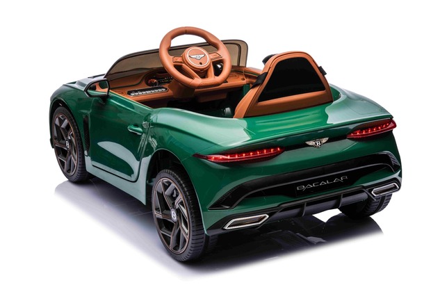 Electric Ride-on car Bentley Bacalar 12V, green, Doors opening upwards, 2.4 GHz remote control, LED 