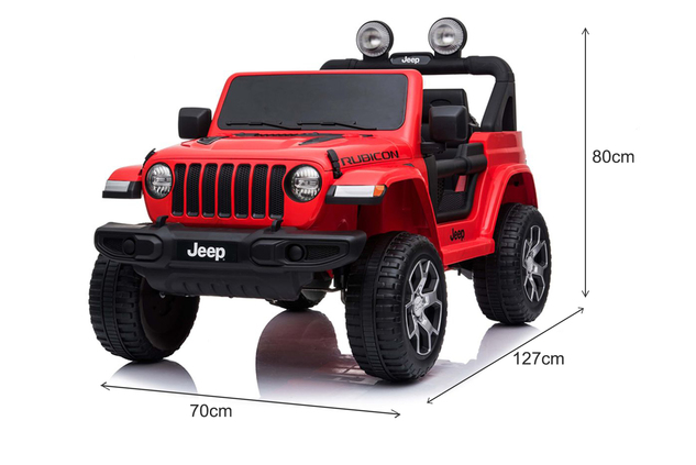 Electric Ride-On JEEP Wrangler, Orange, Double Leather Seat, Radio with Bluetooth and USB Input, 4x4