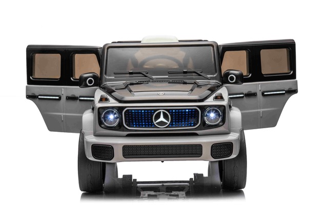 Electric Ride-on car Mercedes-Benz EQG 12V, grey, LED underlighted body parts, Functional front and 