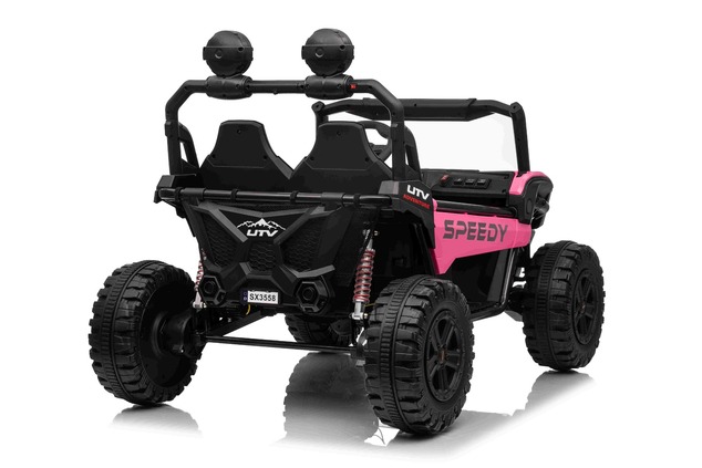 Auto elettrica per bambini T-REX Ride 4x4 24V | 2 posti | Rosa | Lettore MP3 con ingresso USB/AUX | 