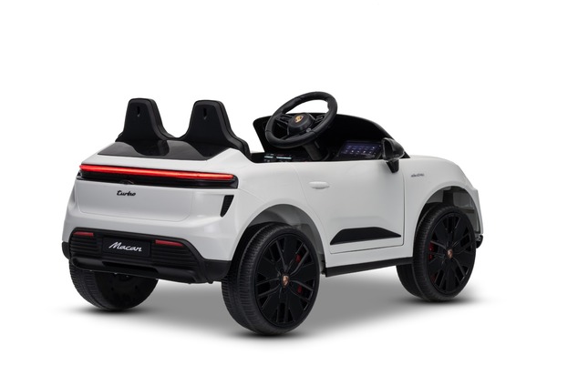 Electric Ride-on car Porsche Macan 12V Licensed with rear-wheel drive (Single seat), white, Lithium 