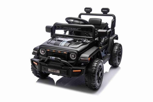 Electric car for children OFFROAD NEW with rear-wheel drive, black, Lithium battery, High chassis, W