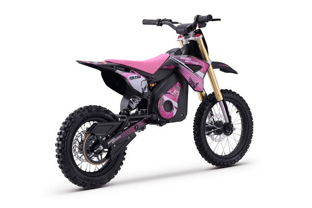 Elektro Dirtbike für Kinder 1600 W | Beneo Motors Falcon Pink | Ab 8 Jahren | 48-V-Lithium-Akku | Ge