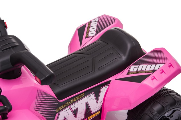 Electric QUAD MINI 6V, Pink, MP3 player with USB / AUX input, 1 X 25W Engine, 6V / 4Ah battery, func