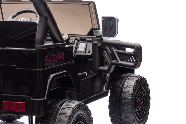 Electric Ride-on car Toyota FJ Cruiser XXL with 4x4 drive, licensed (Two-seater), black, Portable li