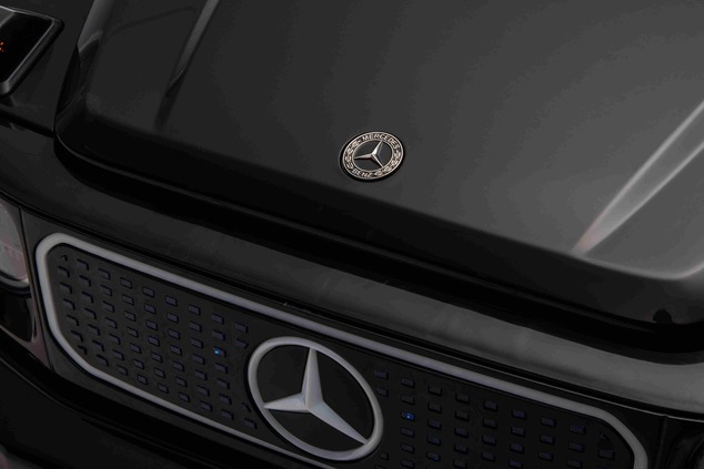 Electric Ride-on car Mercedes-Benz EQG 12V, black, LED underlighted body parts, Functional front and