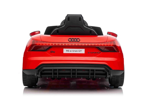Electric Ride-on car Audi RS E-tron GT 12V, red, wide single seat, 2.4 GHz remote control, USB / AUX