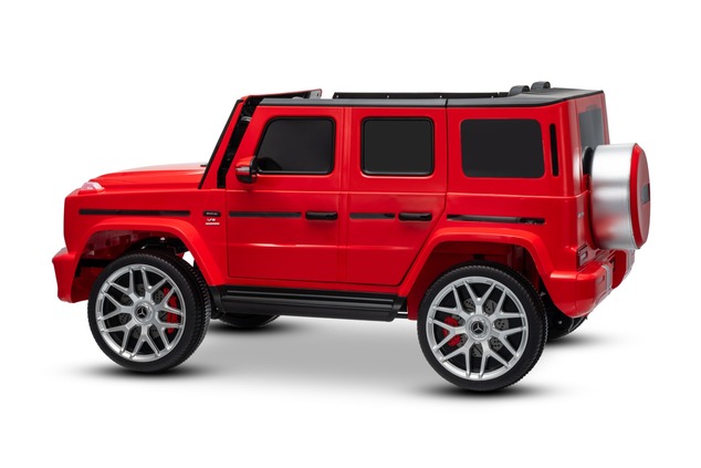 Electric Ride-on car Mercedes-Benz G63 AMG 4x4 Two-seater 24V, red, MP3 Player with USB/AUX and Blue
