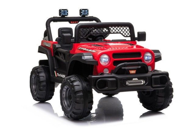 All Ride electric car with rear-wheel drive, red, 12V battery, High chassis, wide seat, Suspension o