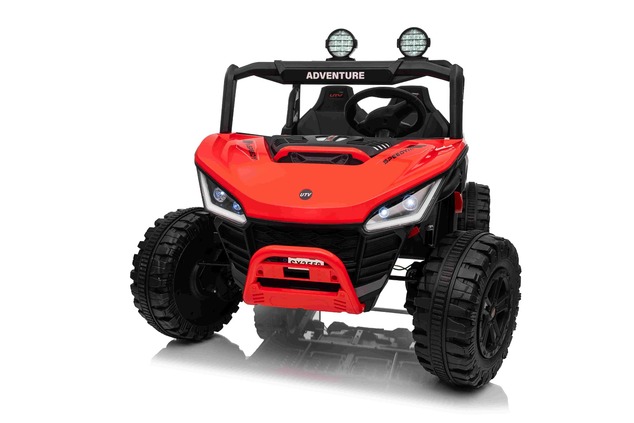 Electric Ride-on car T-REX Ride 4x4 Two-seater 24V, red, MP3 Player with USB/AUX input, 4x4 drive, L