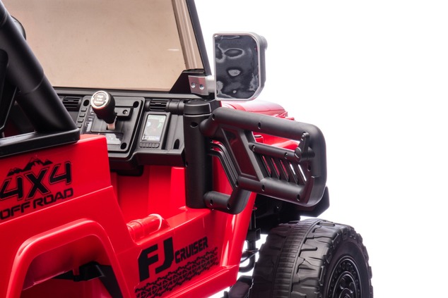 Electric Ride-on car Toyota FJ Cruiser XXL with 4x4 drive, licensed (Two-seater), red, Portable lith
