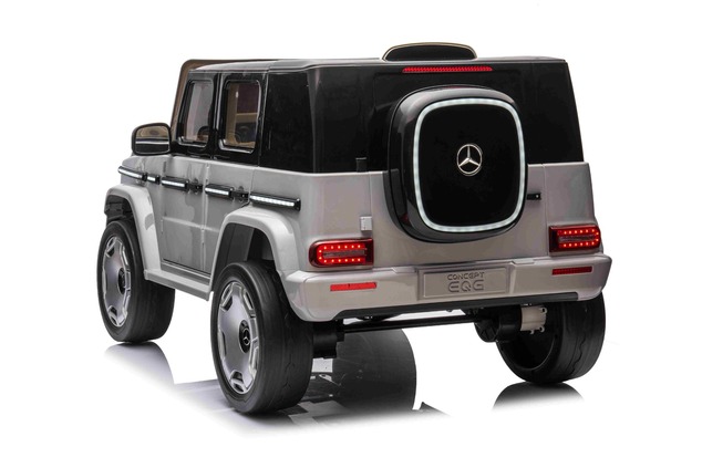 Electric Ride-on car Mercedes-Benz EQG 12V, grey, LED underlighted body parts, Functional front and 