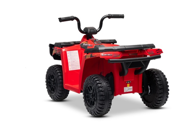Licensed electric Ride-on quad Arctic Cat 12V with rear wheel drive, red, LED lights, Lithium batter