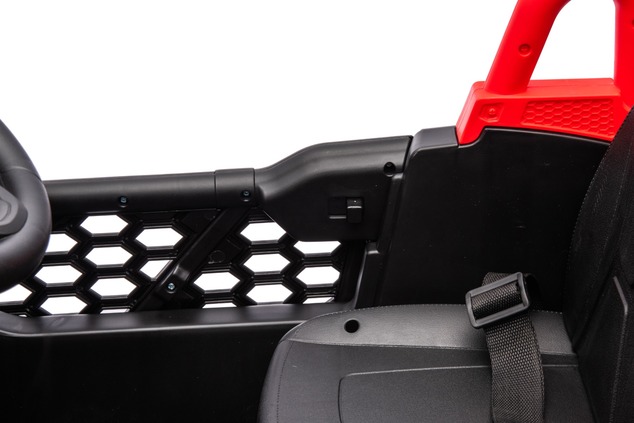 Electric ride-on car UTV Small 12V, black, Rear wheel drive, 12V battery, Plastic wheels, Wide doubl