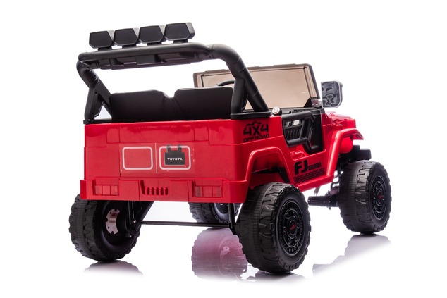 Electric Ride-on car Toyota FJ Cruiser XXL with 4x4 drive, licensed (Two-seater), red, Portable lith