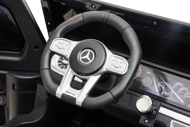 Electric Ride-on car Mercedes-Benz G63 AMG 4x4 Two-seater 24V, red, MP3 Player with USB/AUX and Blue