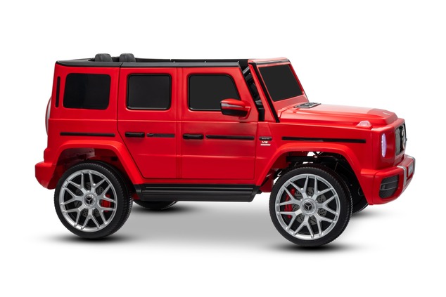 Electric Ride-on car Mercedes-Benz G63 AMG 4x4 Two-seater 24V, red, MP3 Player with USB/AUX and Blue
