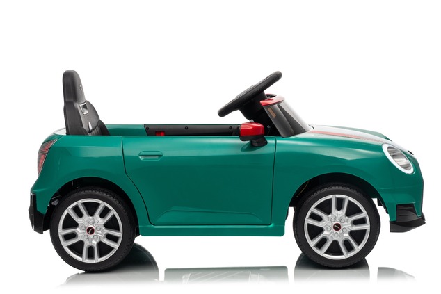 Electric Ride-on car Mini Cooper 12V, green, MP3 Player with USB and Bluetooth connection, 2.4 GHz r