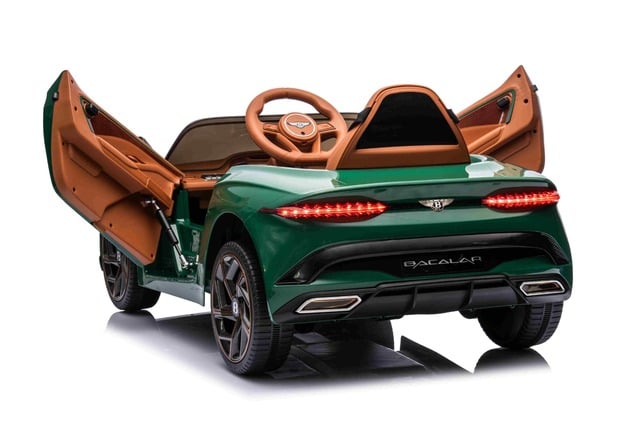 Electric Ride-on car Bentley Bacalar 12V, green, Doors opening upwards, 2.4 GHz remote control, LED 