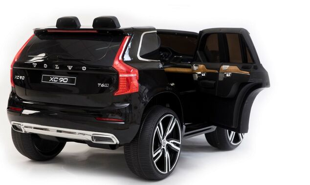 Electric Ride-On Volvo XC90, Black, Double Leather Seat, MP3 player with USB Input, Opening doors an