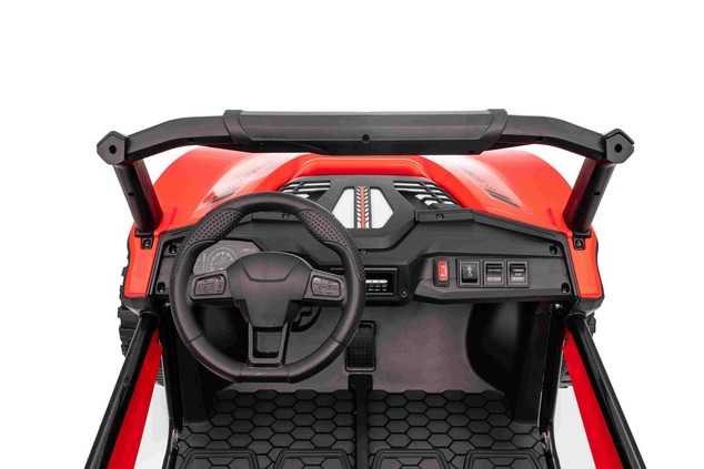 Electric Ride-on car T-REX Ride 4x4 Two-seater 24V, red, MP3 Player with USB/AUX input, 4x4 drive, L