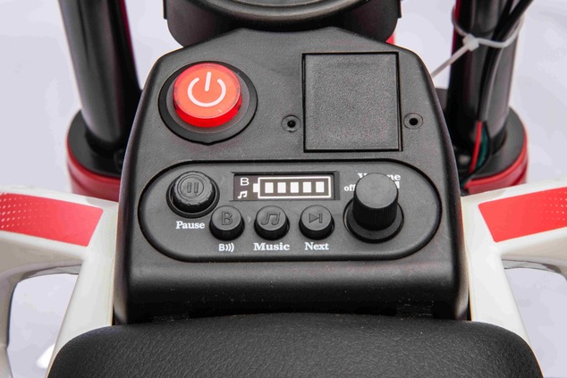 Electric Ride-on MOTOCROSS, Red, 12V battery, EVA soft wheels, Leather seat, 2 x 25W Engine, Suspens