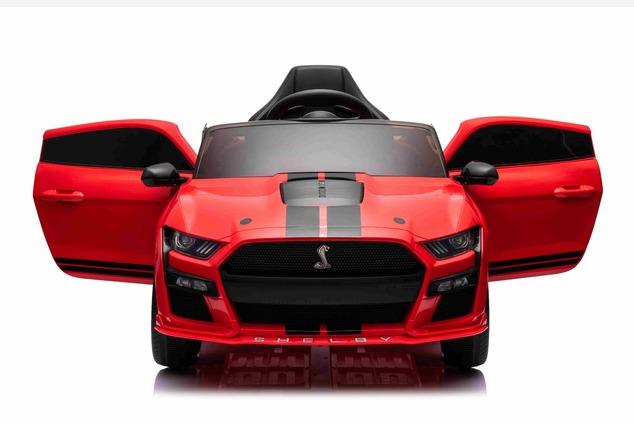 Ford Shelby Mustang GT 500 Cobra Electric Ride-on car, Red, 2.4 GHz Remote control, USB input, LED l