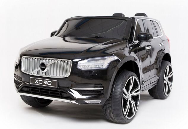 Electric Ride-On Volvo XC90, Black, Double Leather Seat, MP3 player with USB Input, Opening doors an