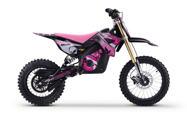 Elektro Dirtbike für Kinder 1600 W | Beneo Motors Falcon Pink | Ab 8 Jahren | 48-V-Lithium-Akku | Ge