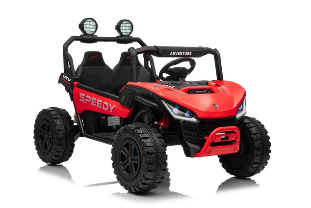 Electric Ride-on car T-REX Ride 4x4 Two-seater 24V, red, MP3 Player with USB/AUX input, 4x4 drive, L