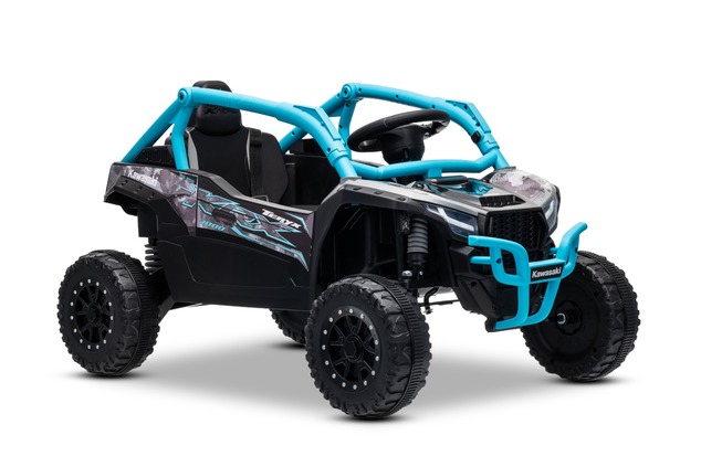 Electric Ride-on car Kawasaki TERYX KRX 1000 12V, blue, single seat, rear axle suspension, 2.4 Ghz r